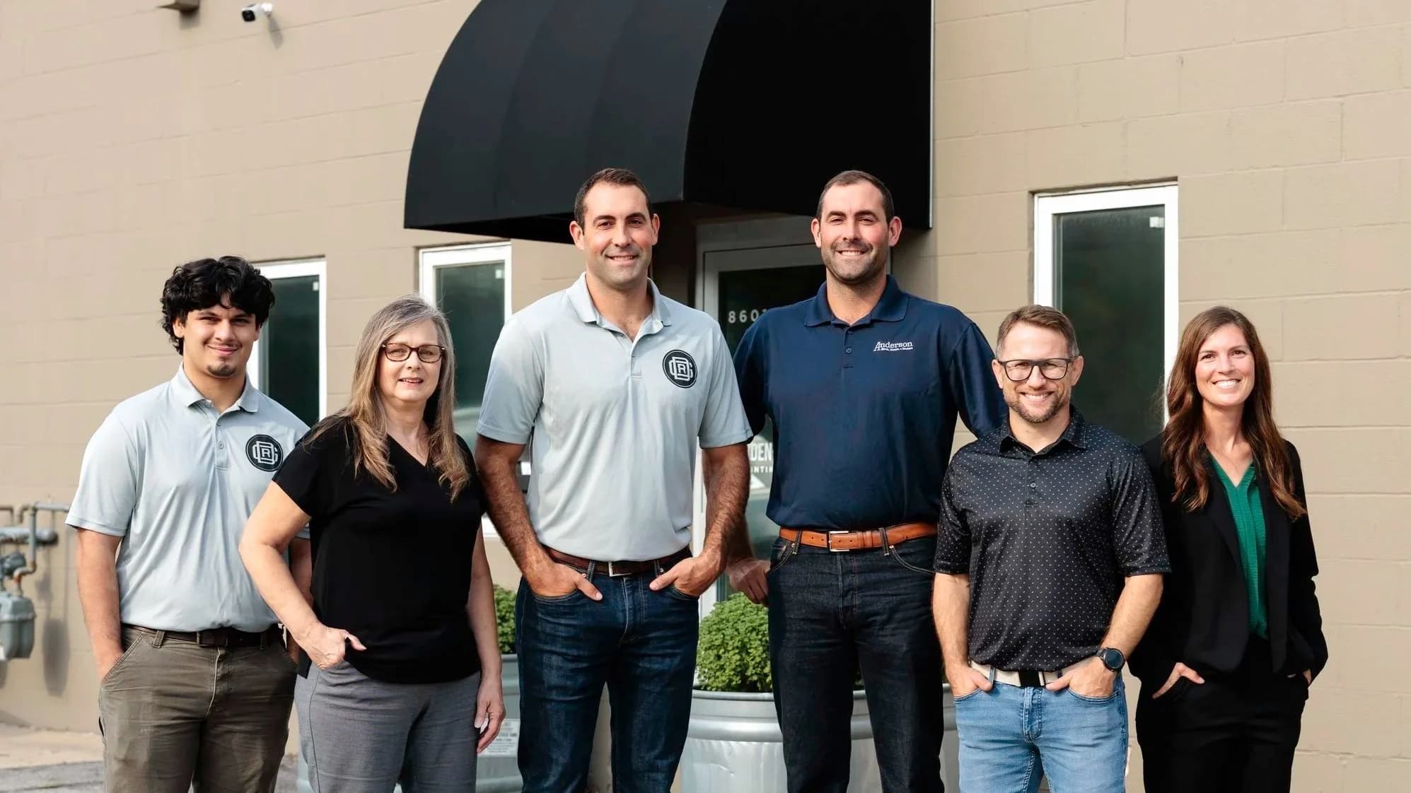 The DGR Painting Contractors team outside their Omaha office