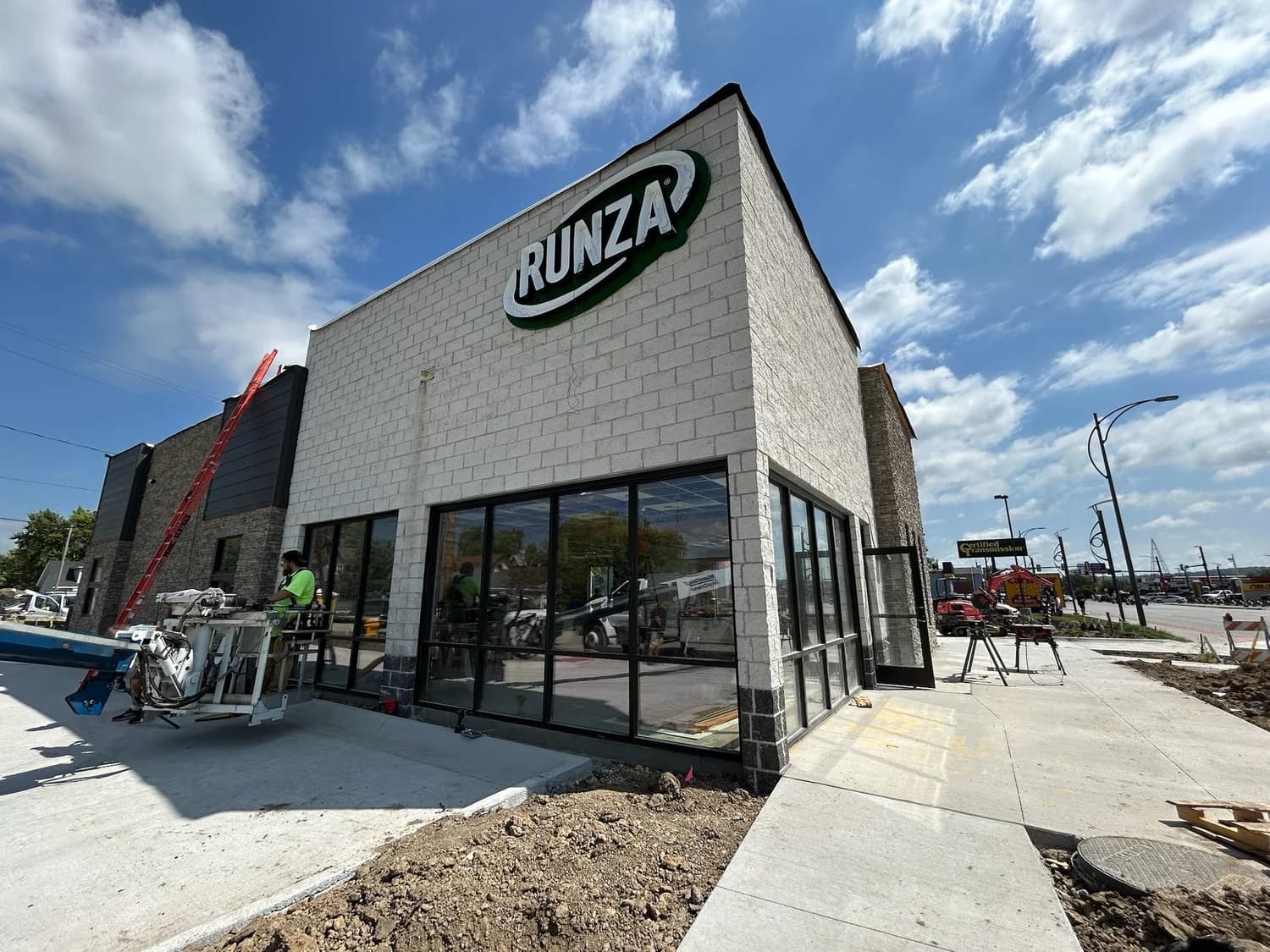 A new Runza restaurant build finished by DGR Painting Contractors in Omaha