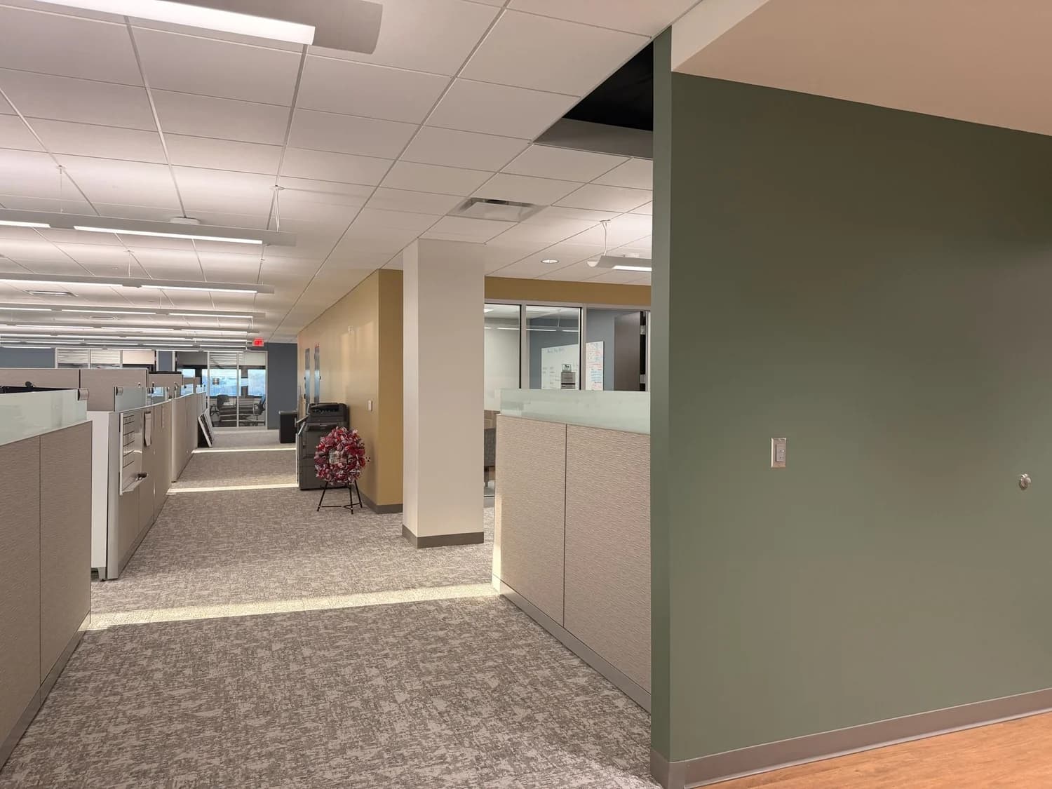 A corporate office interior painted by DGR Painting Contractors